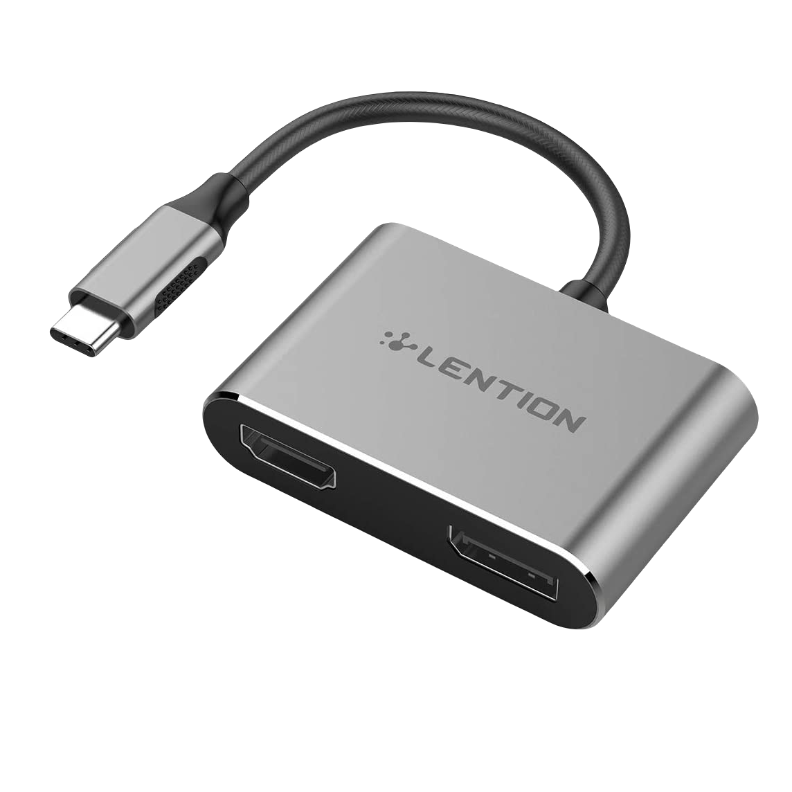 تبدیل USB-C به HDMI و DisplayPort لنشن مدل C52s