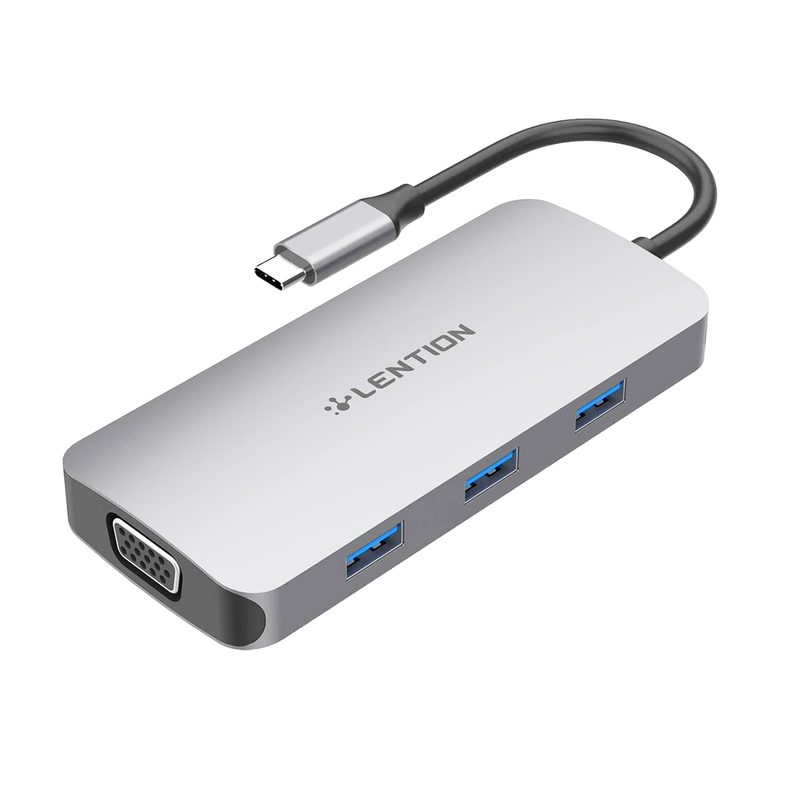 Lention USB-C to USB, VGA, USB-C, SD, MicroSD CE55