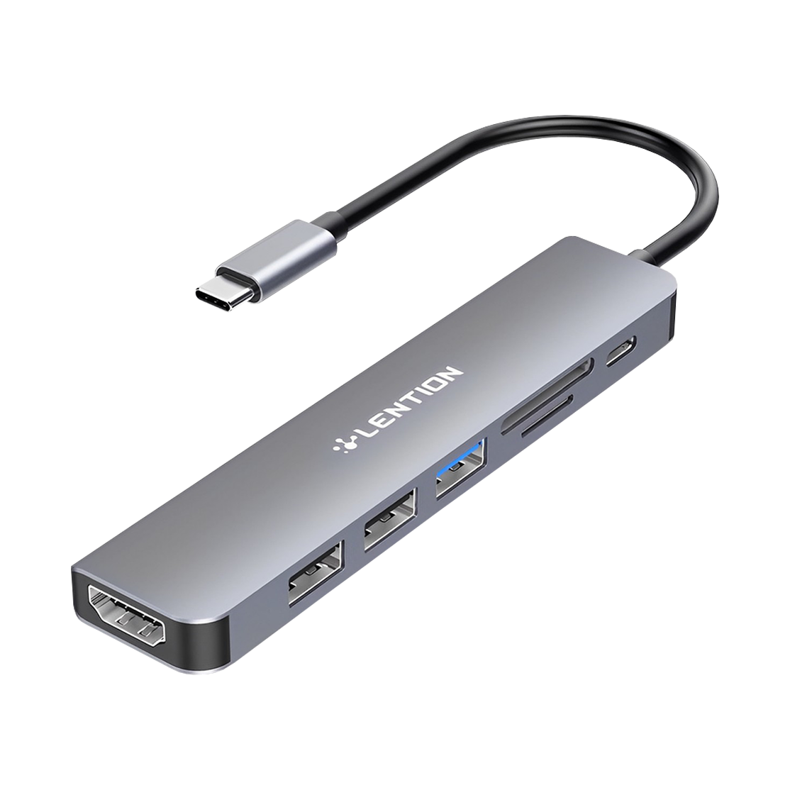 Lention USB-C Hub 7 in1 Stable Driver CE18