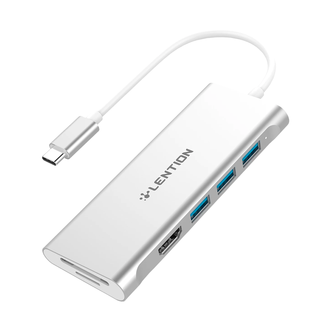 Lention USB-C to HDMI, USB, SD and MicroSD C34