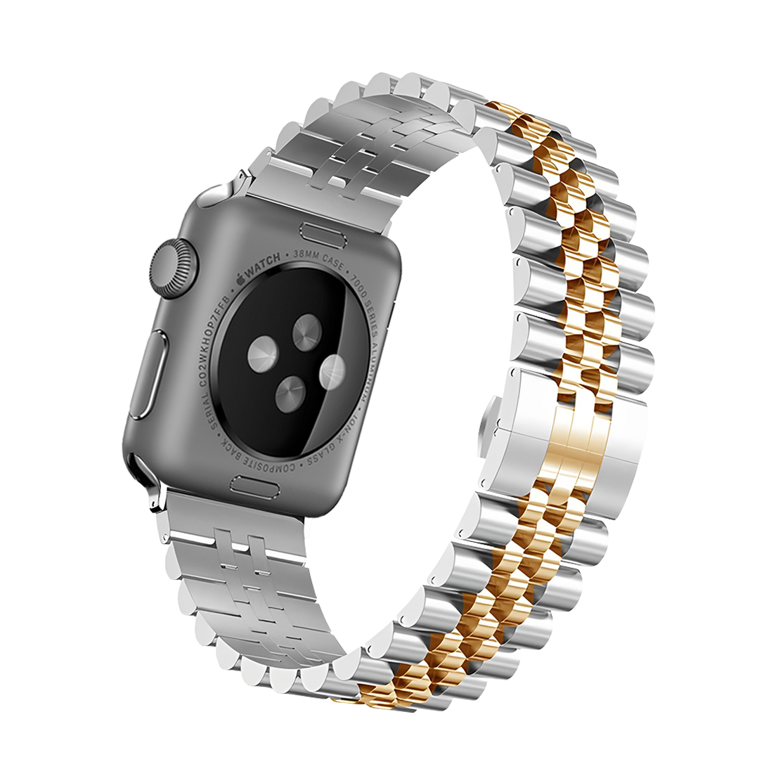 Stainless Steel Strap Apple Watch Band 5 Beads