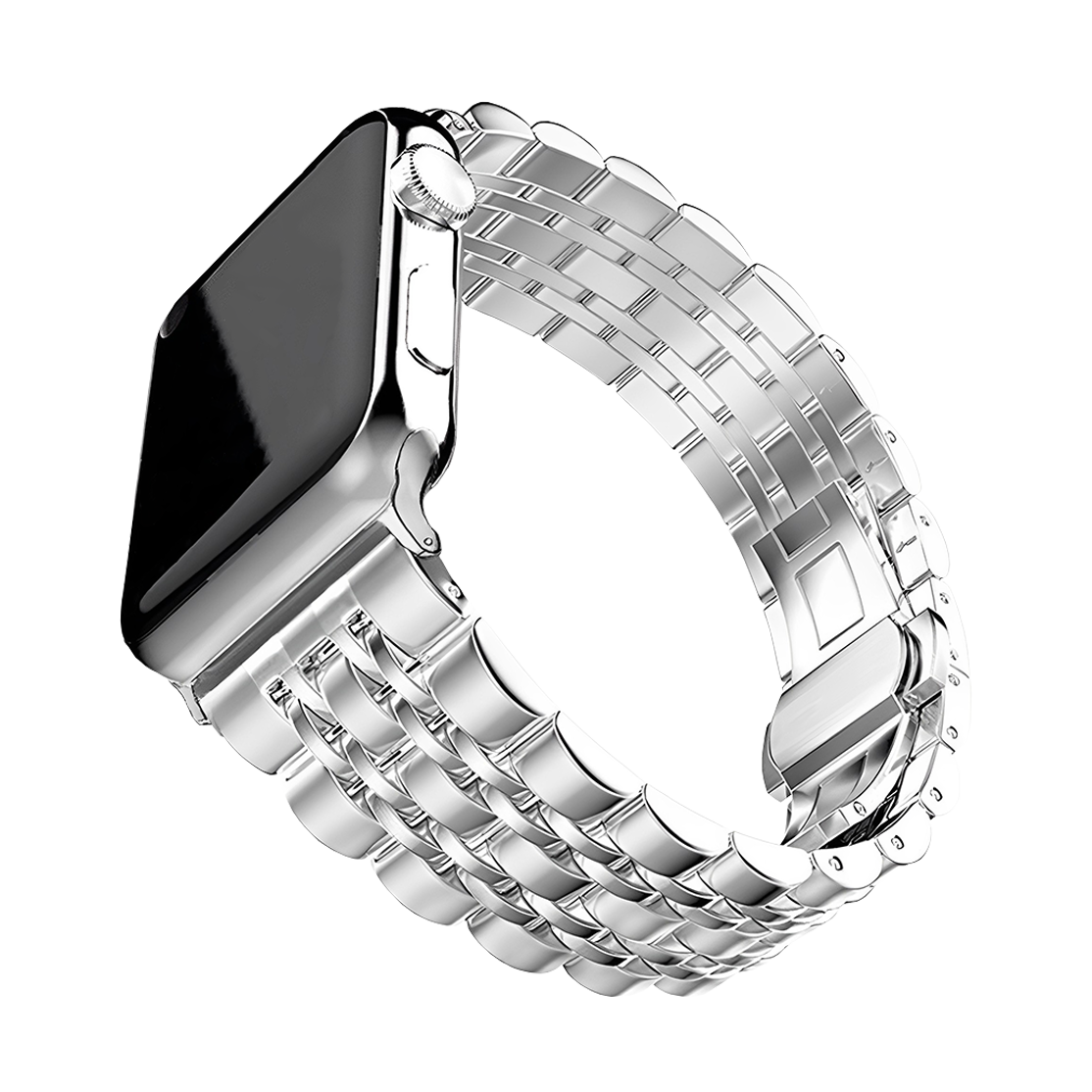 Stainless Steel Strap Apple Watch Band 7 Beads