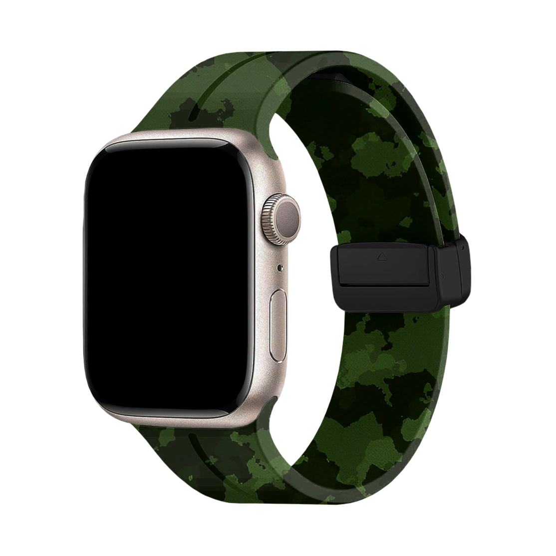 Unipha Apple Watch Silicone Band Magnetic D-Buckle Strap Army Stylish Creative